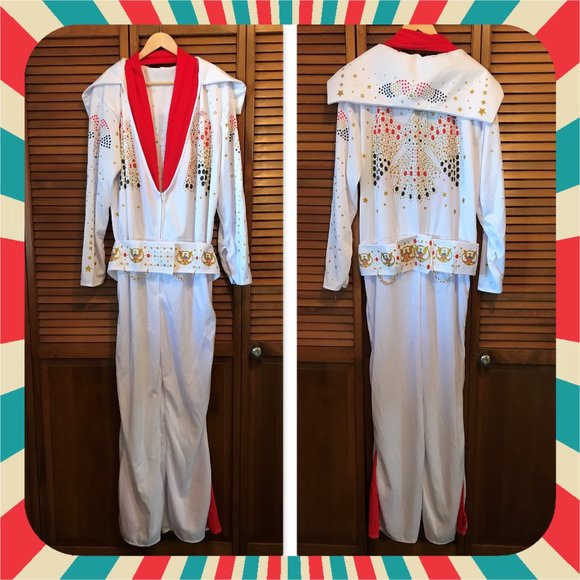 Rubies Elvis Presley costume jumpsuit scarf belt Size X-Large adult - Picture 16 of 16